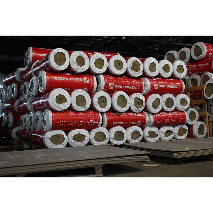 Цилиндры навивные кашированные фольгой ROCKWOOL 100 40х205